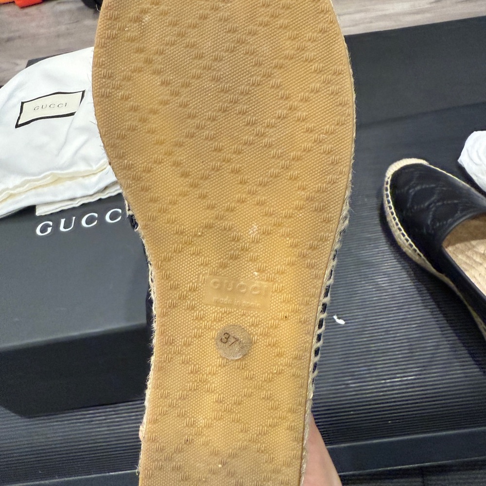 Leather Espadrille In Black US 7.5.
Wear it 2 times only. - Picture 9 of 10